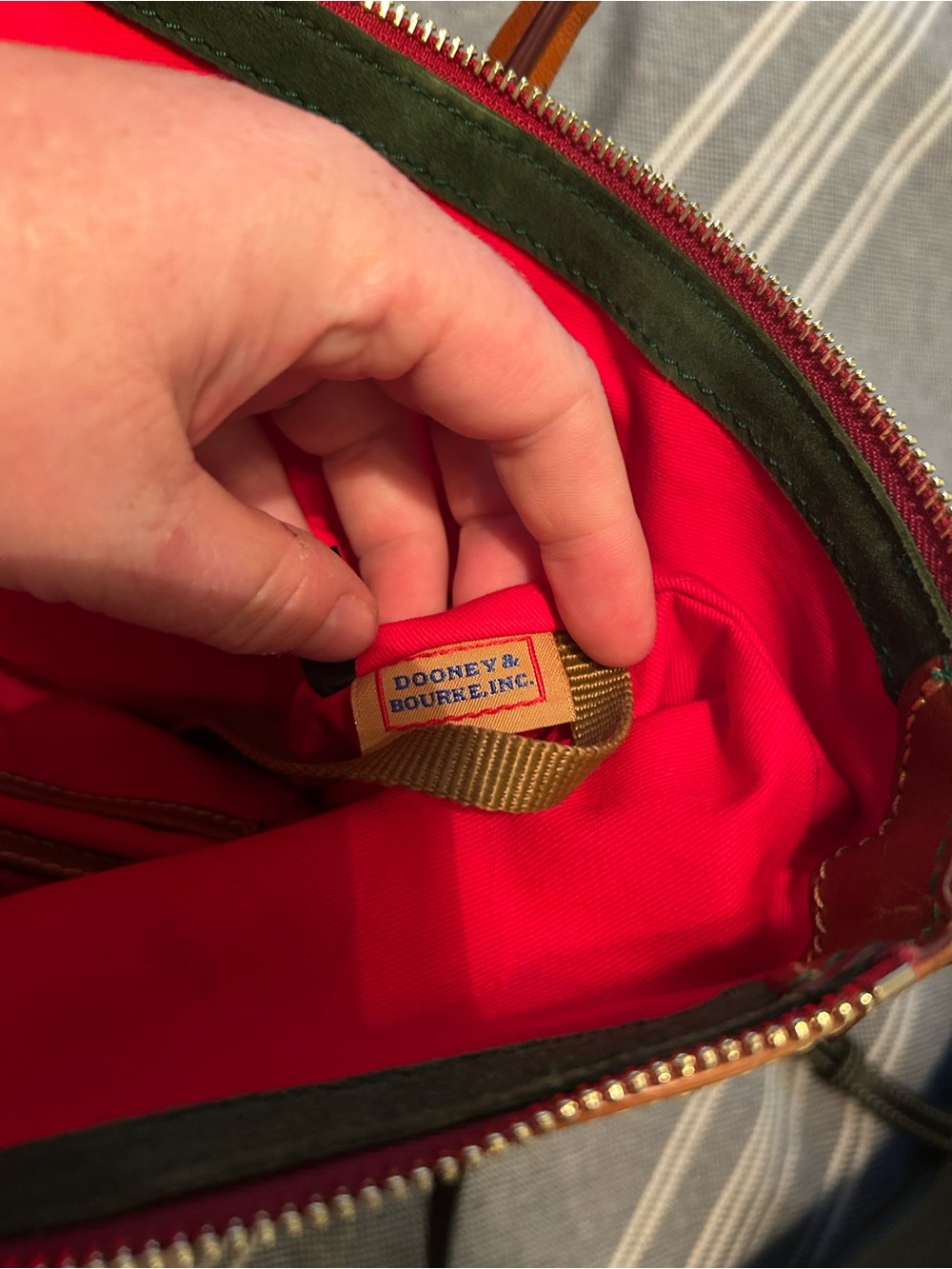 Dooney & Bourke Cognac Leather Tote - Picture 3 of 4